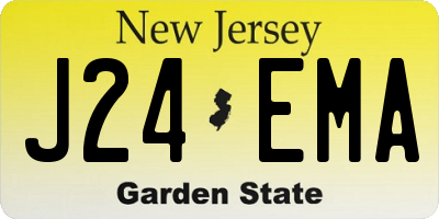 NJ license plate J24EMA