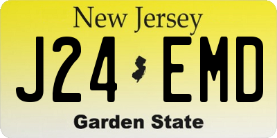 NJ license plate J24EMD