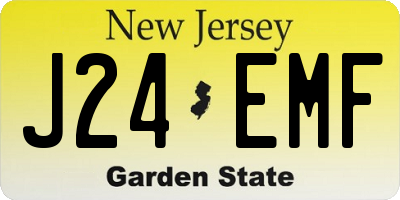 NJ license plate J24EMF