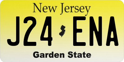 NJ license plate J24ENA