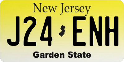 NJ license plate J24ENH