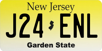 NJ license plate J24ENL