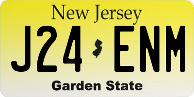 NJ license plate J24ENM