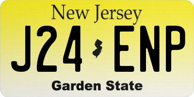 NJ license plate J24ENP