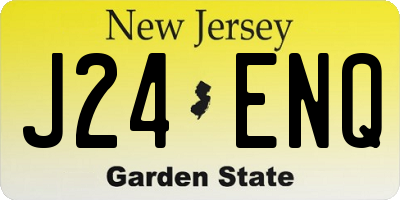 NJ license plate J24ENQ