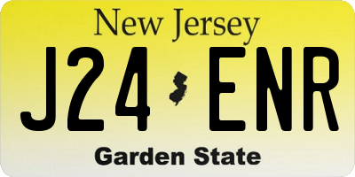 NJ license plate J24ENR