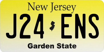 NJ license plate J24ENS
