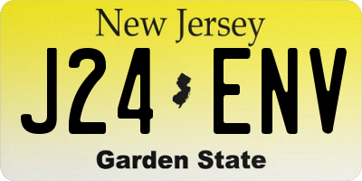 NJ license plate J24ENV