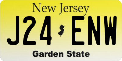 NJ license plate J24ENW