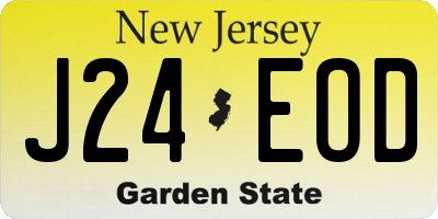 NJ license plate J24EOD