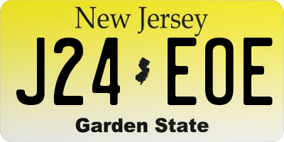 NJ license plate J24EOE