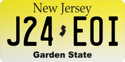 NJ license plate J24EOI