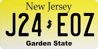 NJ license plate J24EOZ