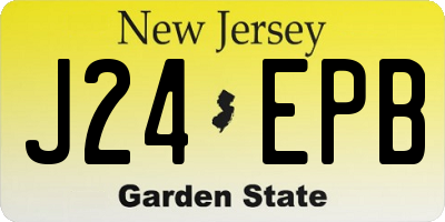 NJ license plate J24EPB
