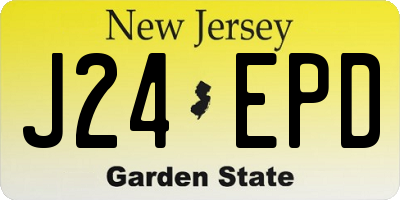NJ license plate J24EPD