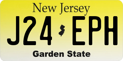 NJ license plate J24EPH