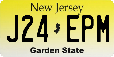 NJ license plate J24EPM