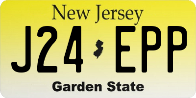 NJ license plate J24EPP