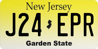 NJ license plate J24EPR