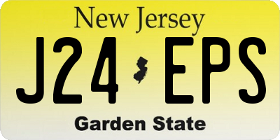 NJ license plate J24EPS