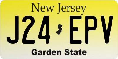 NJ license plate J24EPV