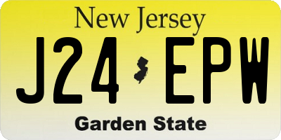 NJ license plate J24EPW