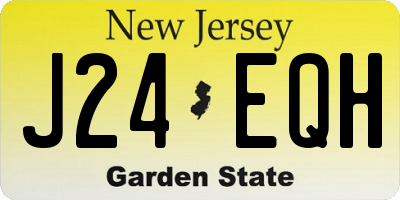 NJ license plate J24EQH