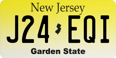 NJ license plate J24EQI