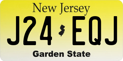 NJ license plate J24EQJ