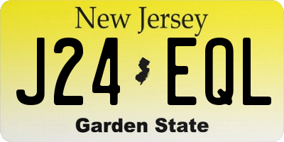 NJ license plate J24EQL