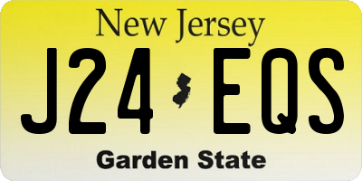 NJ license plate J24EQS
