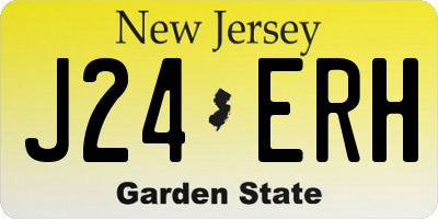 NJ license plate J24ERH