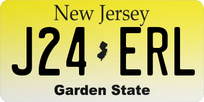 NJ license plate J24ERL