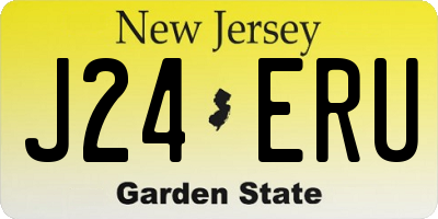 NJ license plate J24ERU