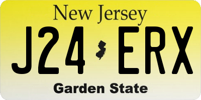 NJ license plate J24ERX