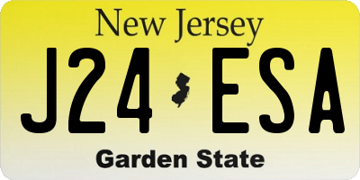 NJ license plate J24ESA
