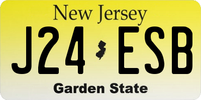 NJ license plate J24ESB