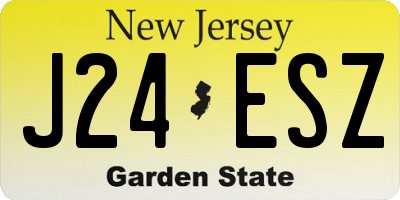 NJ license plate J24ESZ