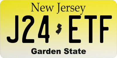 NJ license plate J24ETF