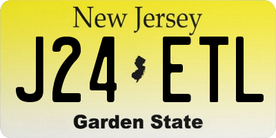NJ license plate J24ETL