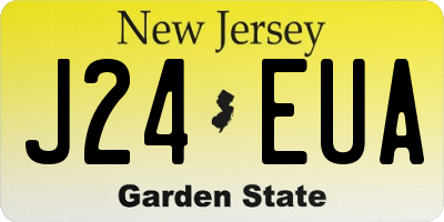 NJ license plate J24EUA