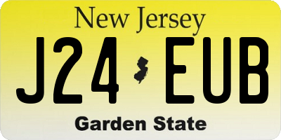 NJ license plate J24EUB
