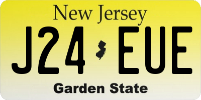 NJ license plate J24EUE