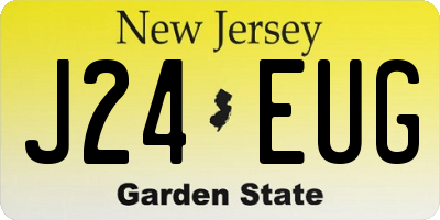 NJ license plate J24EUG