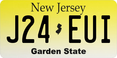 NJ license plate J24EUI