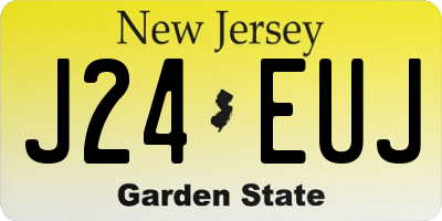 NJ license plate J24EUJ