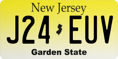 NJ license plate J24EUV