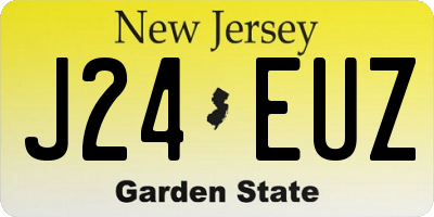NJ license plate J24EUZ