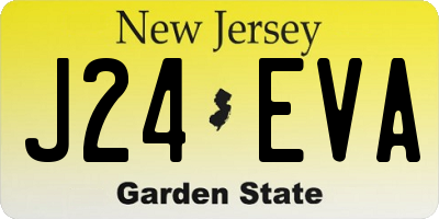 NJ license plate J24EVA