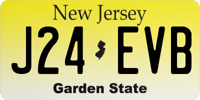 NJ license plate J24EVB